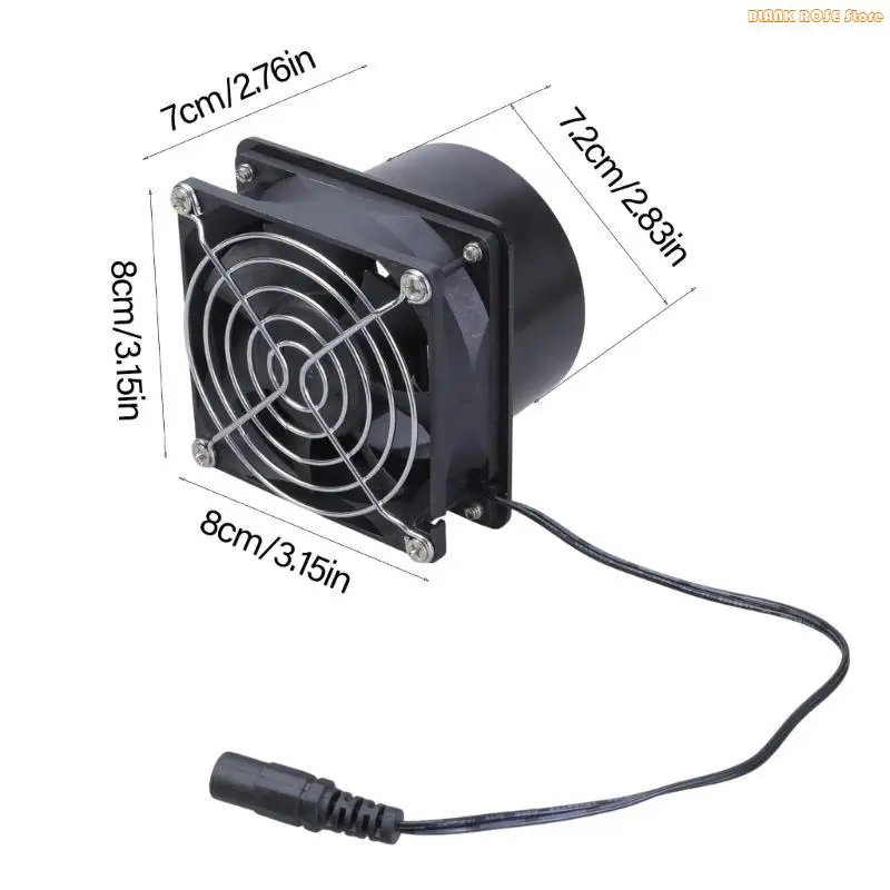 K1ae Fan Fan 12V 3800 دورة في الدقيقة جدار مروحة العادم مروحة منخفضة ضوضاء لمكتب