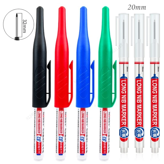 4/5 sztuk 20 + 32mm głęboki otwór markery łazienka wodoodporna łazienka dekoracja do obróbki drewna uniwersalne długie głowice markery olejowe
