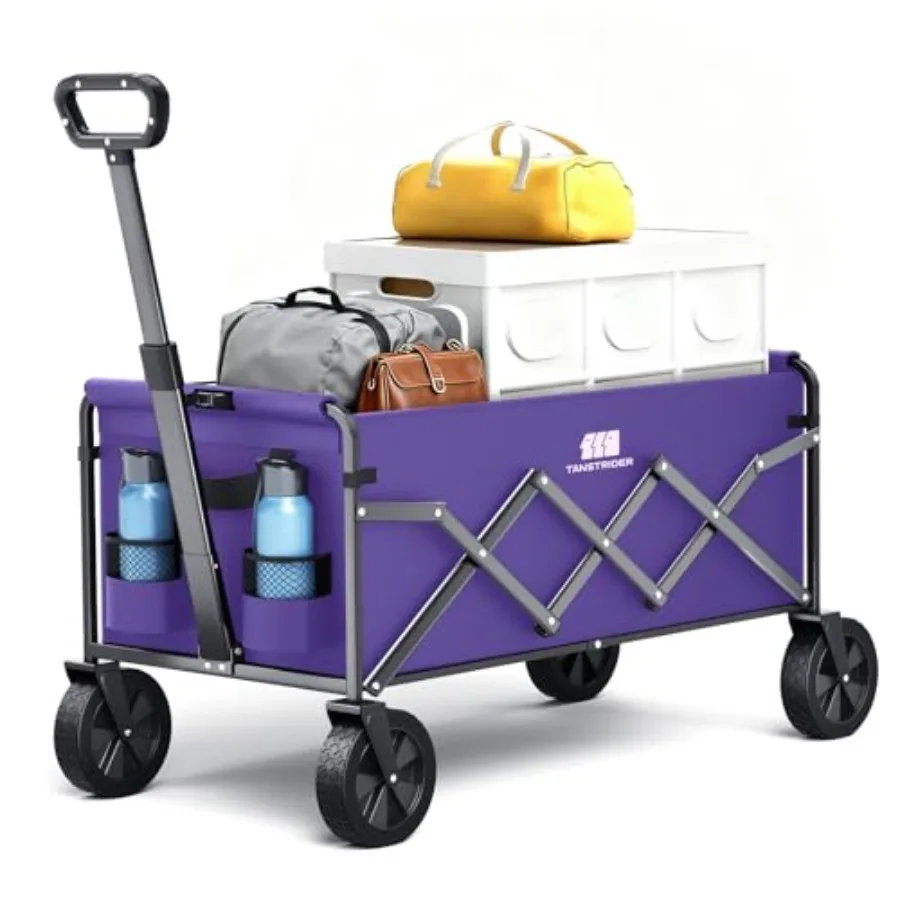 

Складная тележка на колесах, усиленная, грузоподъемность 180 фунтов, легкая, многофункциональная, для кемпинга, покупок, сада, пляжа