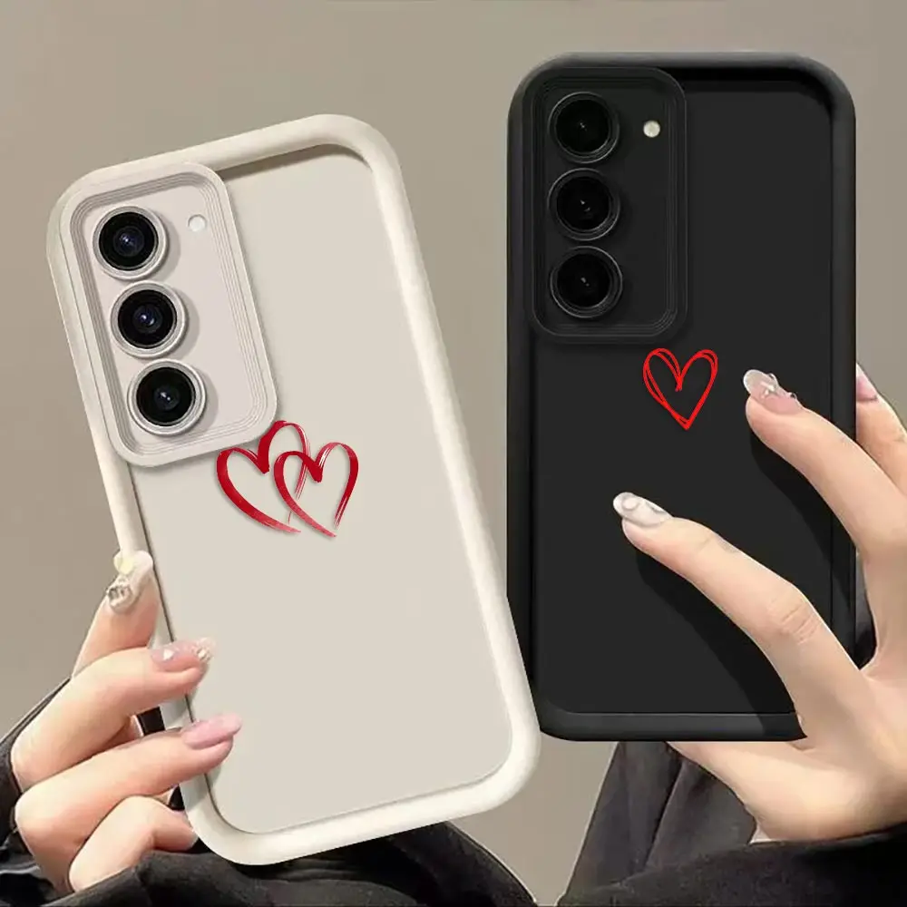 Simple Love Lover Cover Phone Case For Samsung A07 A24 A34 A50 A03S A04E A05 A05S A06 A12 M16 M15 M23 M34 M36 M54 NOTE 20 Case