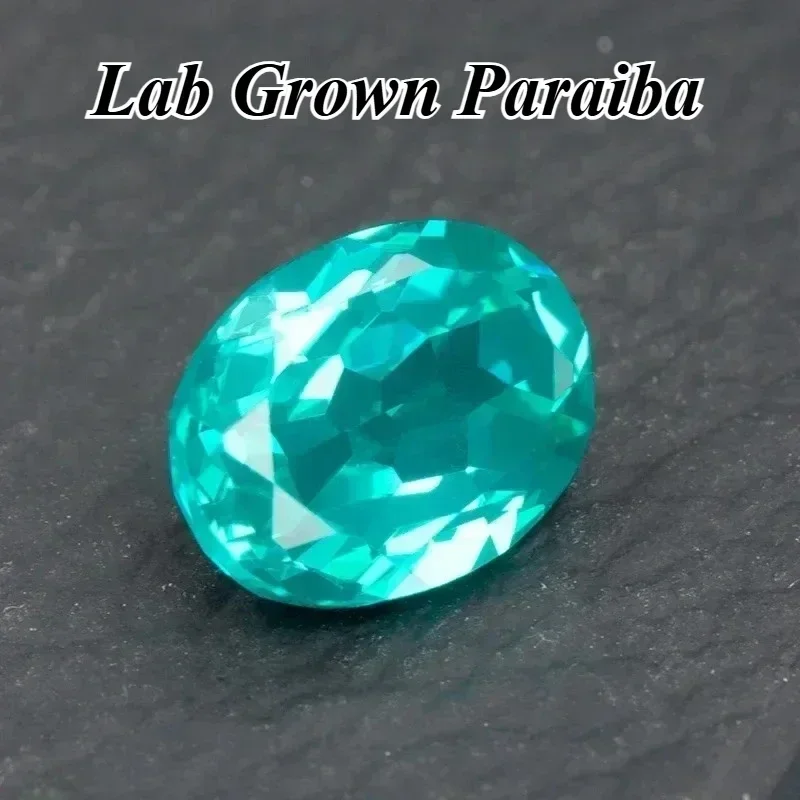 

P P TOP Top Lab Grown Paraiba Oval Cut Gemstone for Diy Jewelry Making Materials Selectable AGL Certificate