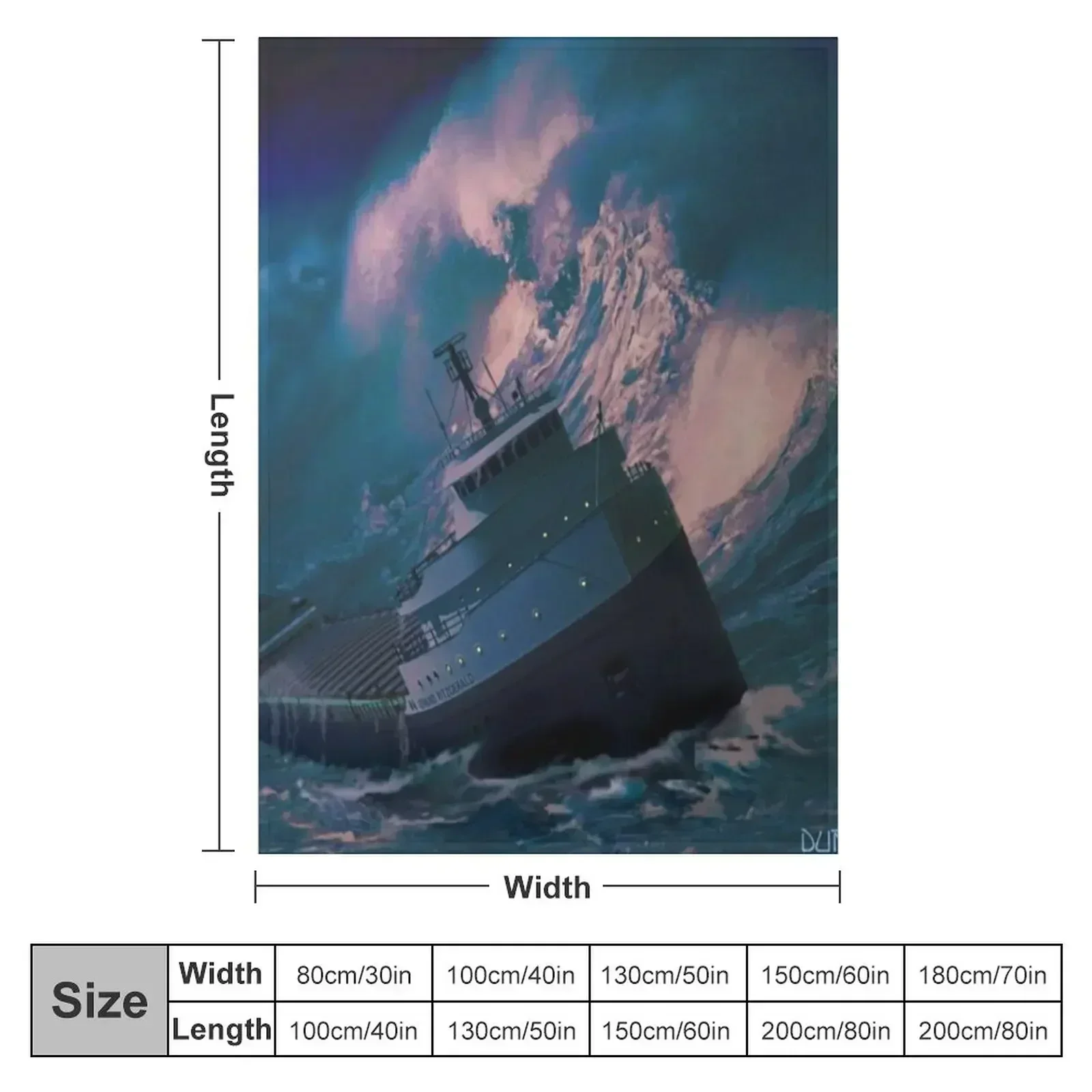 Edmund Fitzgerald Throw Blanket for babies Decorative Sofa Decorative Beds warm for winter Moving Luxury Designer Blankets