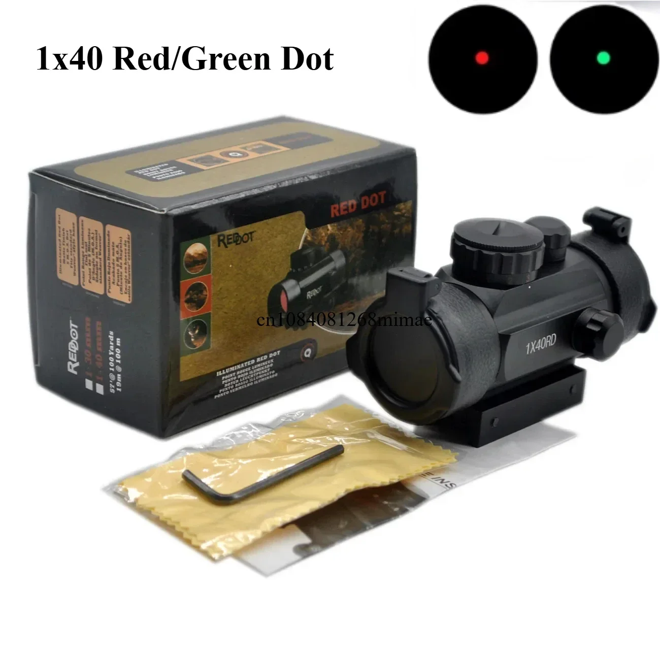 Holographic 1x40 Red/Green Dot/Cross Sight Scope Tactical Optics Riflescope Fit 11 and 20mm Rails Hunting Sights