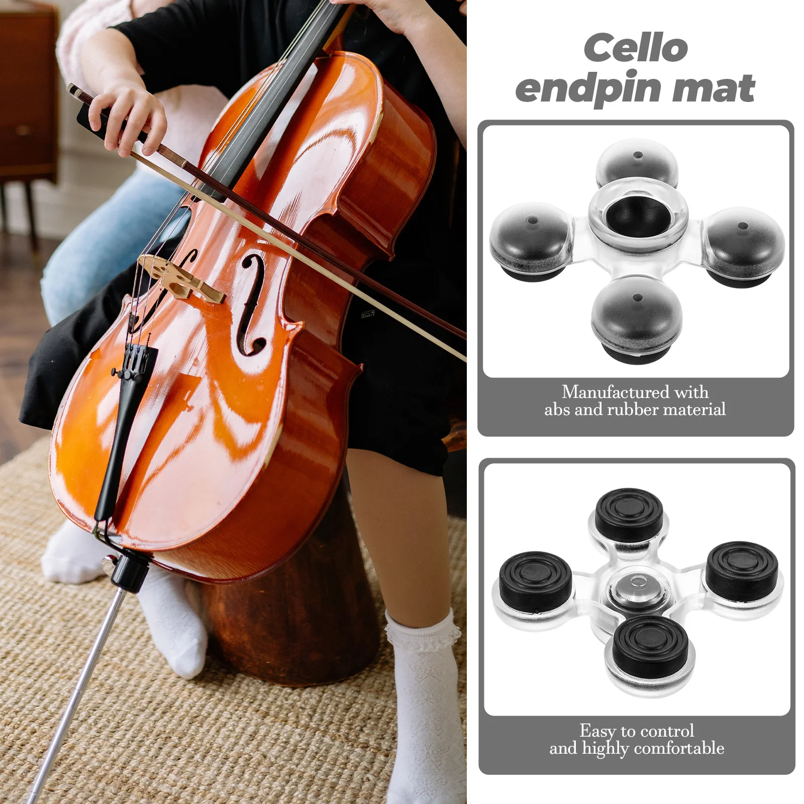 

Anti Skid Pad For Cello Endpin Stopper Rubber Base Non Slip Mat Lightweight Instrument Accessory Cello Floor Protector