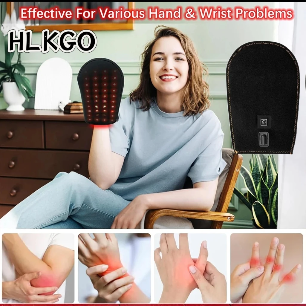 

Перчатки для терапии ближнего инфракрасного света 660 нм 850 нм, аккумуляторная батарея для боли в руках, запястного туннеля, облегчения пальцев и запястья