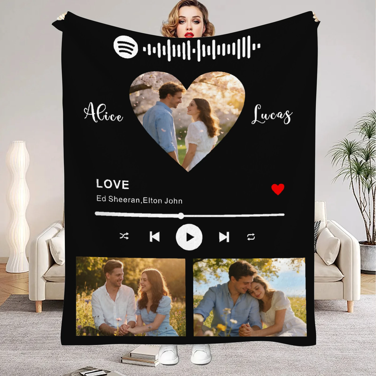 Cobertor de flanela personalizado para dia dos namorados, com suas fotos, para namorado, namorada, esposa, marido, casal, presentes de aniversário