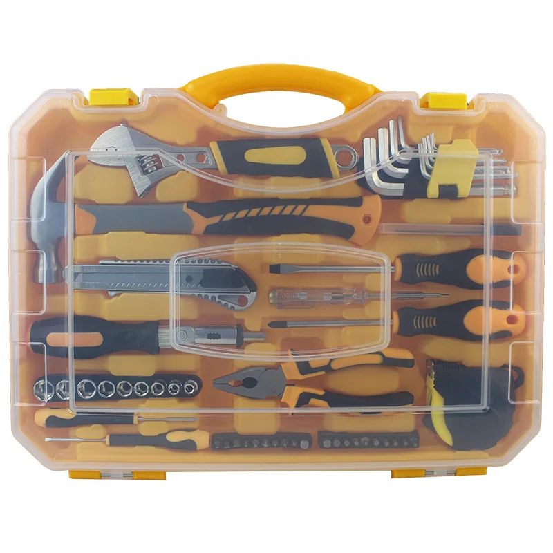 Spanner Tape Measure Screwdriver Repair Hardware Tool Box Set Hand Tools Home Repair Common Classic Set Multifunctional Portable