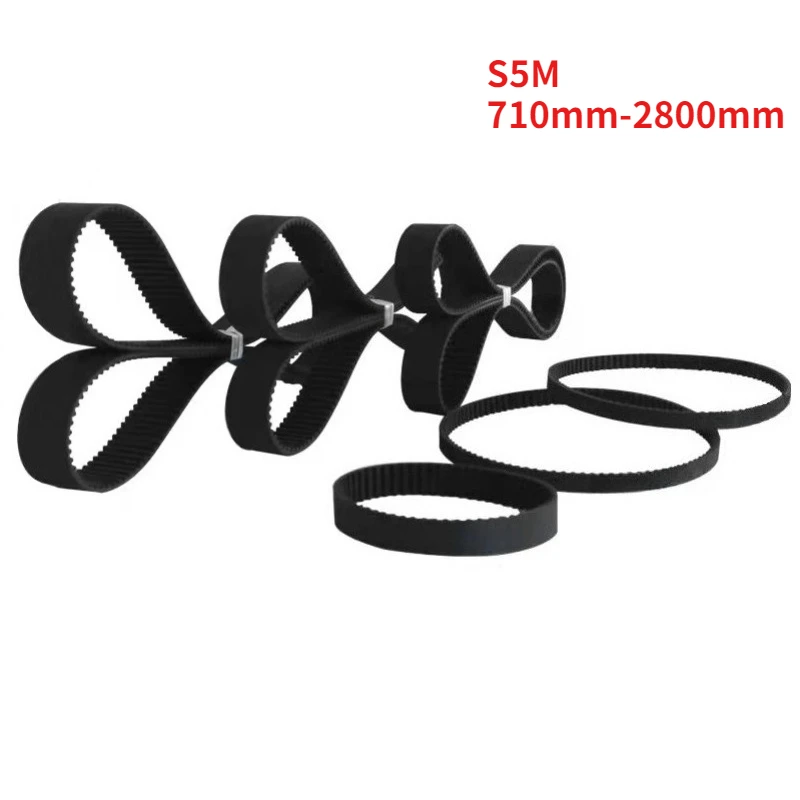 Perimeter S5M 710mm-2800mm Closed Loop Timing Belt Width 10~30mm Timing Belts