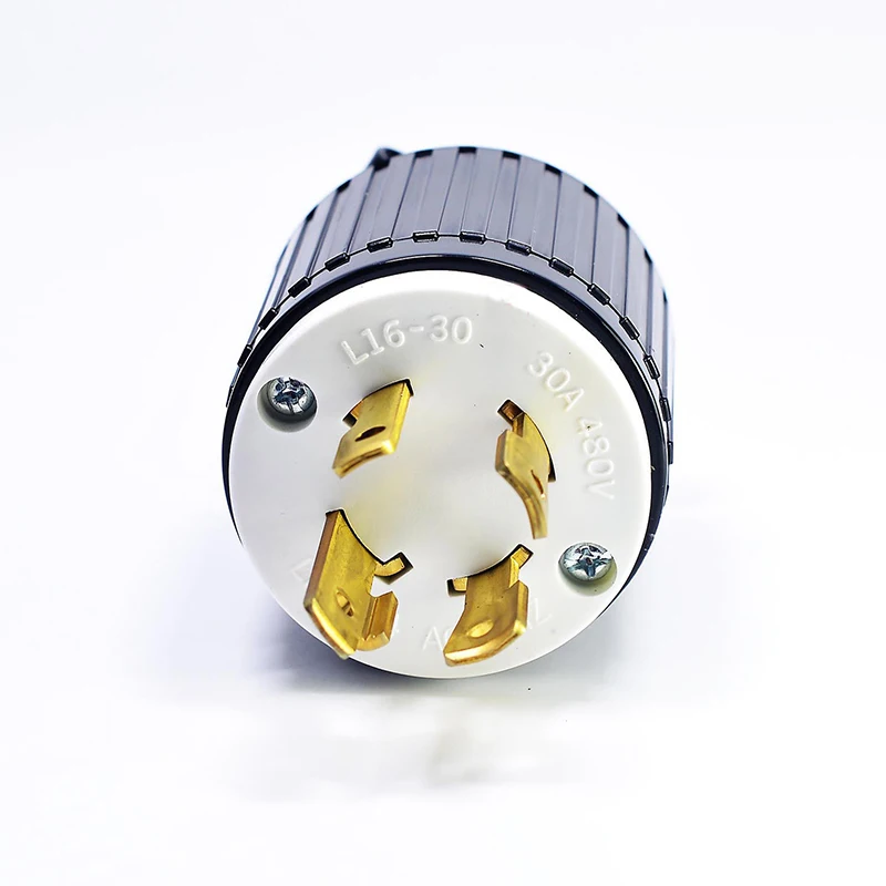NEMA L16-30P gauge pendant plug LK-6434 30A480V 4P Flame retardant and Heat resistant gauge plug