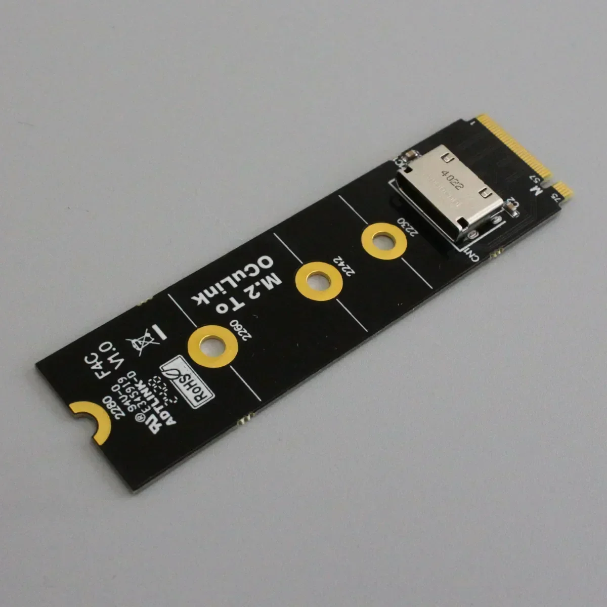 Imagem -03 - Adt Pcie 4.0 64 Gbps Oculink Placa Gráfica Externa Gpu Dock Notebook Ffc Alta Velocidade M.2 Nvmeoculink para Pci-e X16 Adaptador Egpu