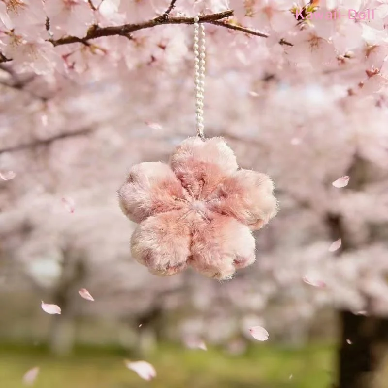 

[DO]Cute Cartoon Plush Cherry Blossom Deer Keychain Creative Flower Filling Doll Pendant Backpack Decoration Accessories[DO]