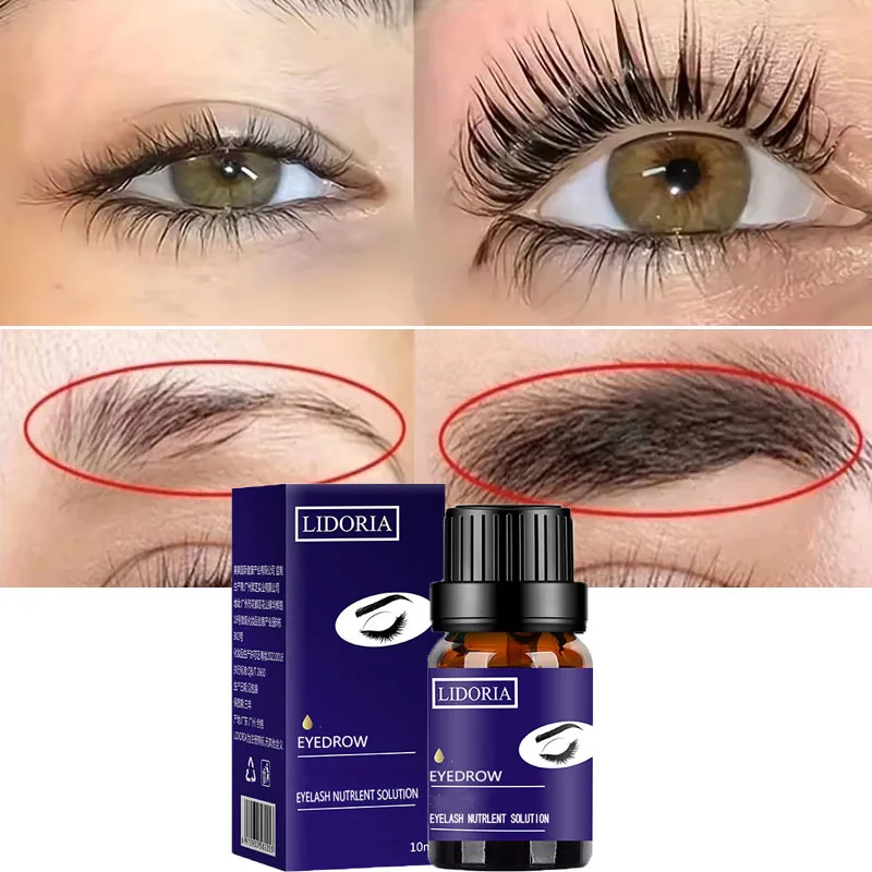 Suero para el crecimiento de cejas, producto anticaída para el crecimiento del cabello de pestañas, previene la calvicie, alargamiento más grueso, maquillaje de cejas, 10ml