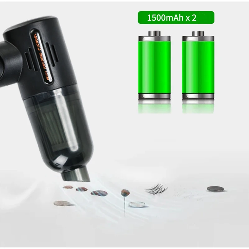 Aspiradores de carro pequeno mini portátil 4000pa poderoso aspirador carro carregamento e dobrável aspirador sem fio