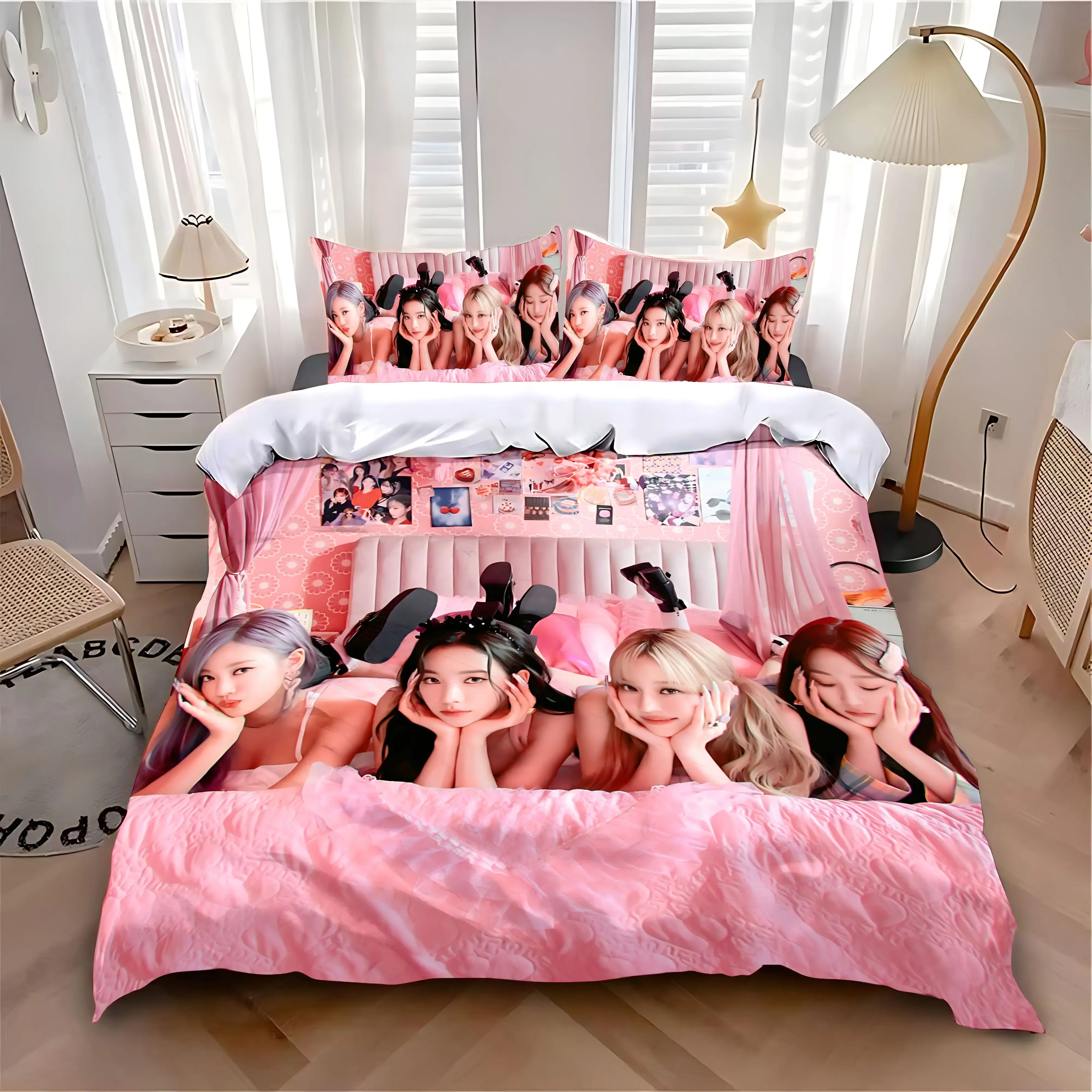 Duvet Cover Pillowcase Bedding Set Hot K-pop A-AespaS Adult Boy Girl Bedroom Decoration Children Single Double Large Size