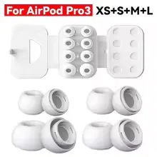 4-12 Pairs Silicone Replacement Ear Tips For AirPods Pro 3 Noise Reduction Soft Ear Caps Earbuds Ear Pads Cushion Ear Tip Access
