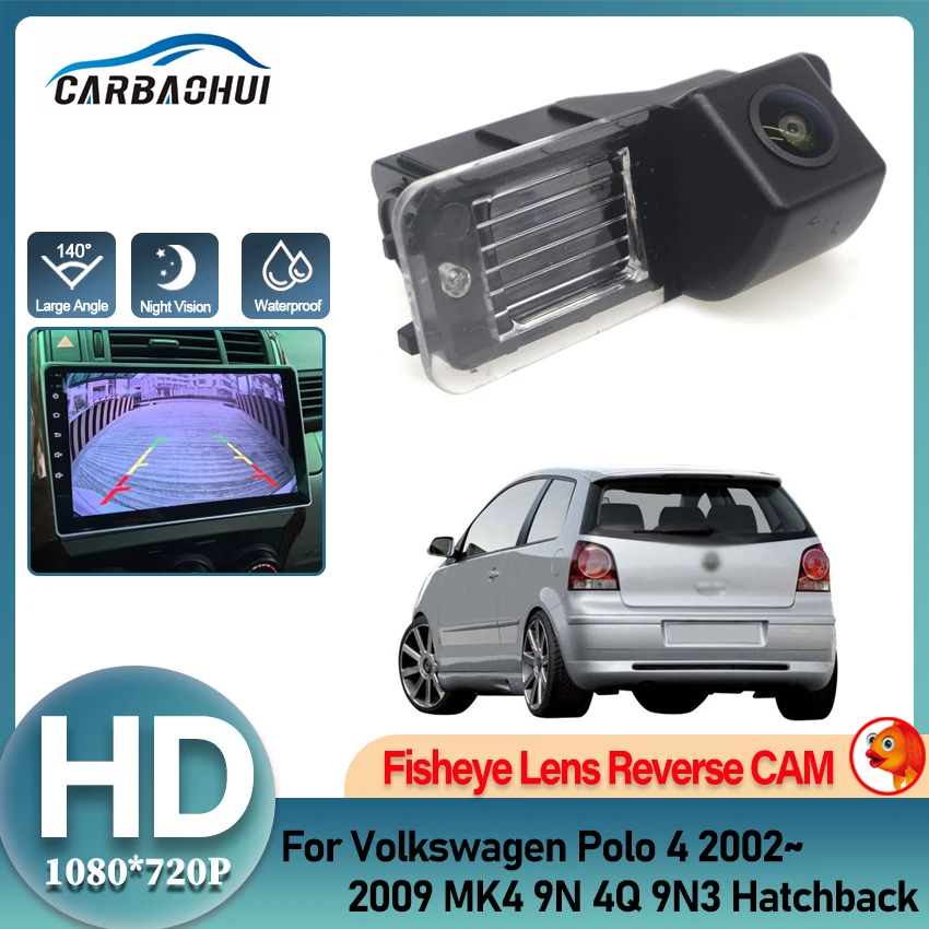 Backup Rear View camera For Volkswagen For VW Polo 4 2002~2009 MK4 9N 4Q 9N3 Hatchback license plate camera parking Camera