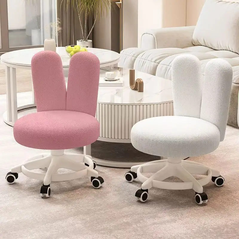 #¥360° Rotatable Chair Home Chair Shoe Changing Stool with Wheels Dressing Stool Household Pulley