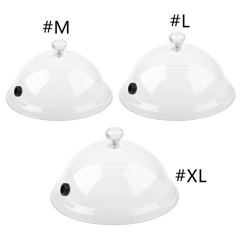 

Smoking Cloche Dome Covers Lids Smoking Lids Smoking Guns Dome Acrylic Material Vegetable Plate Covers 3 Sizes to Choose