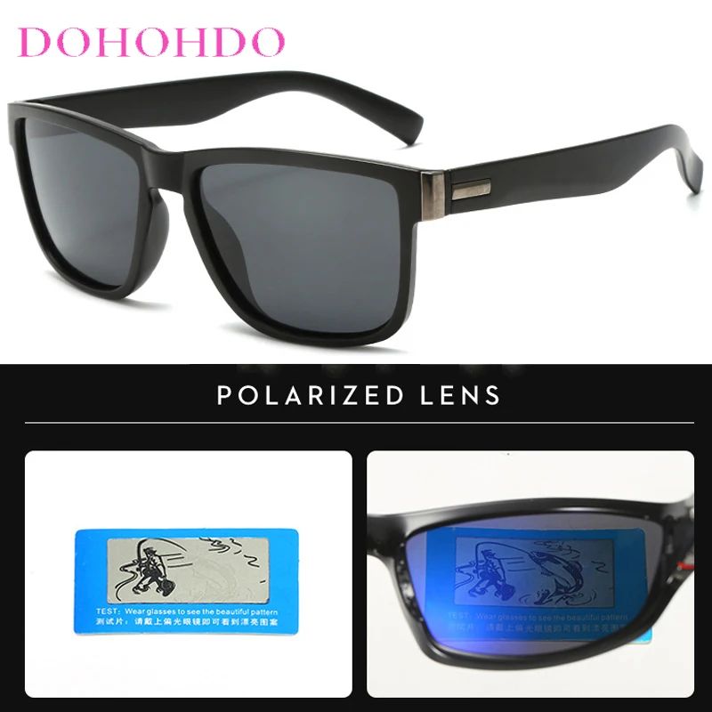 

Brand Designer Square Frame Polarized Male Sunglasses UV400 Outdoor Sports Women Sunglasses Driving Fishing Anti-glare Goggles