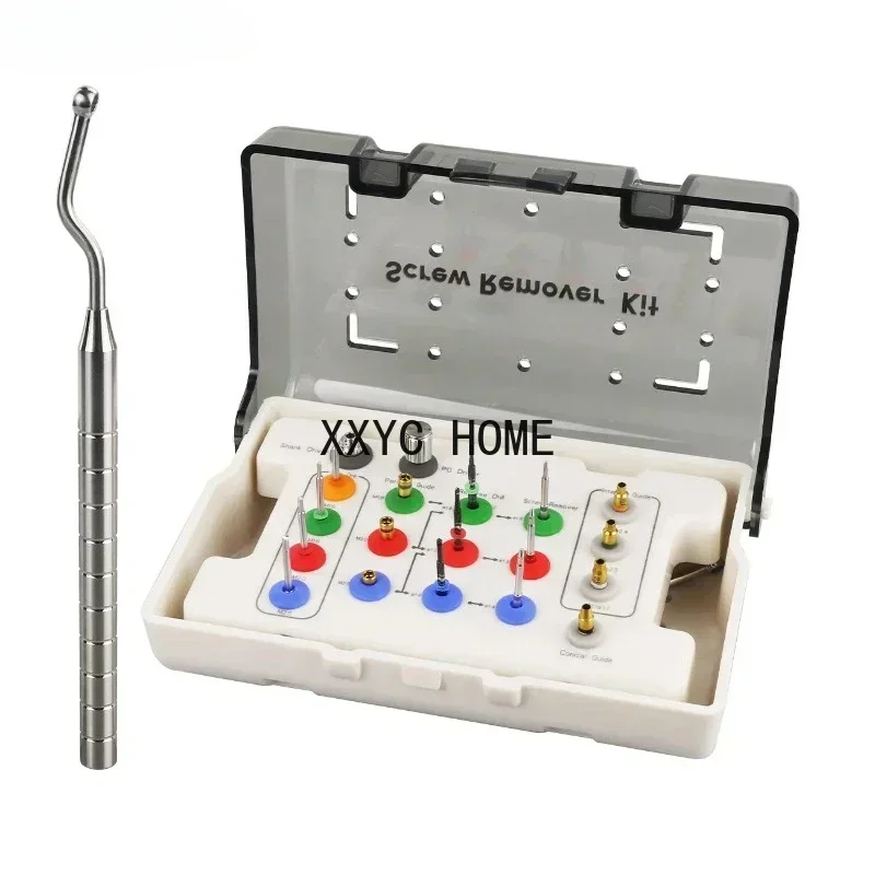 1Set Dental Implant Remover Kit Drill Guide Extraction Sit Broken Fixture Surgical Instrument Dental Tool Screw