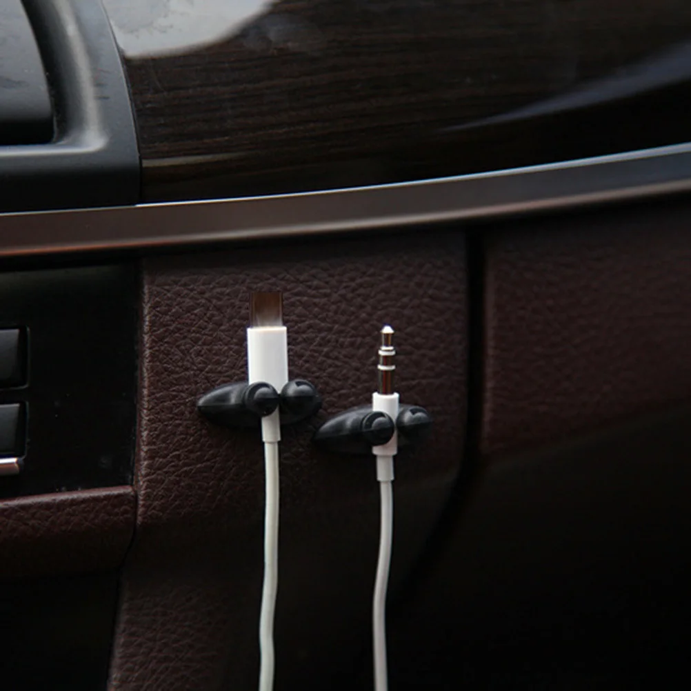 

16Pcs Car Cable Clips Self Adhesive Cord Organizers for Wire Management in Vehicle Interior - Black Cable Management