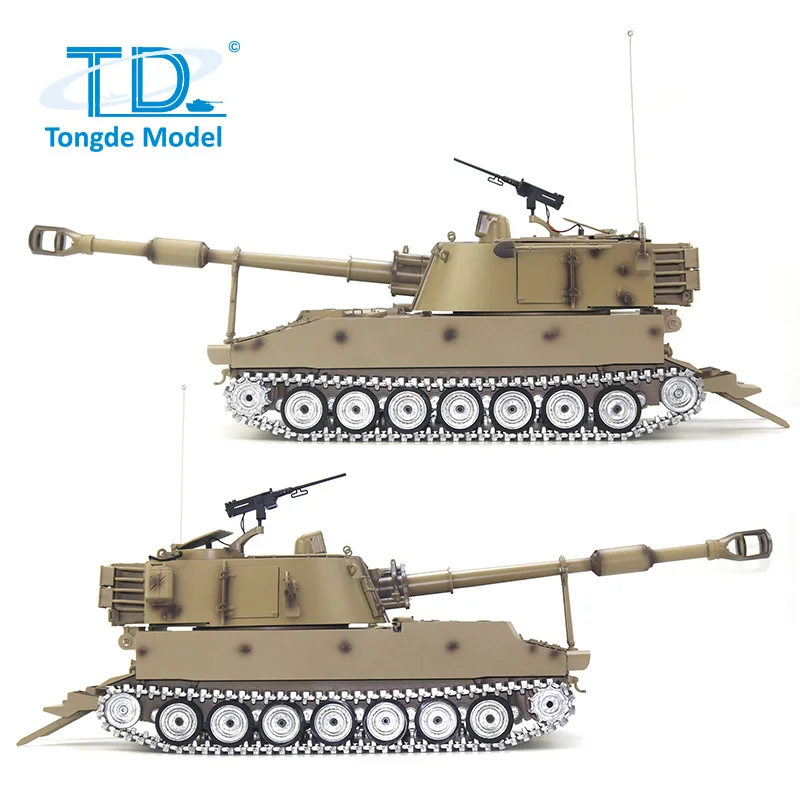 Tongde 1/16 M109A2 obusnier RTR modèle télécommandé réservoir Version de base/mise à niveau 320 °   rotation de la tourelle RC Jouets électriques