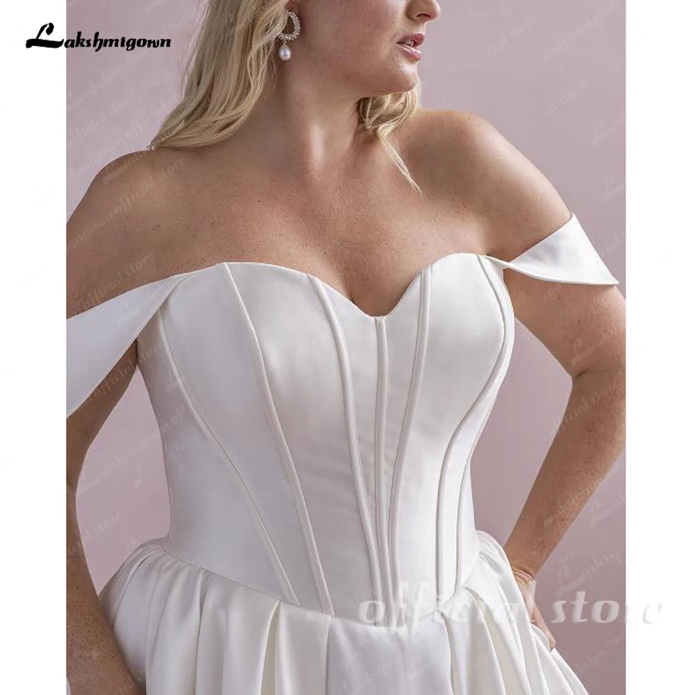 Lakshmigown Plus Size Hochzeitskleid 2027 Schulterfreies Sweetheart-Korsett-Brautkleid mit Schleppe, Brautkleider nach Maß – Detail 9