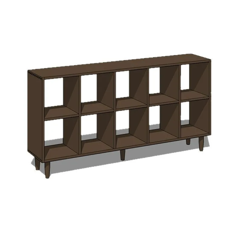 

All solid wood bookshelf, household black walnut floor-to-ceiling storage, low bookcase, half-wall lattice storage locker