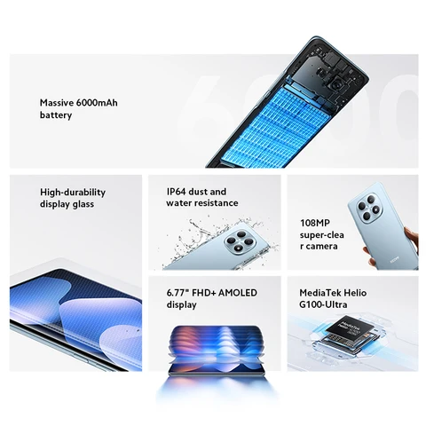 Смартфон Xiaomi Redmi Note 15, 6/128ГБ, 8/256ГБ, global