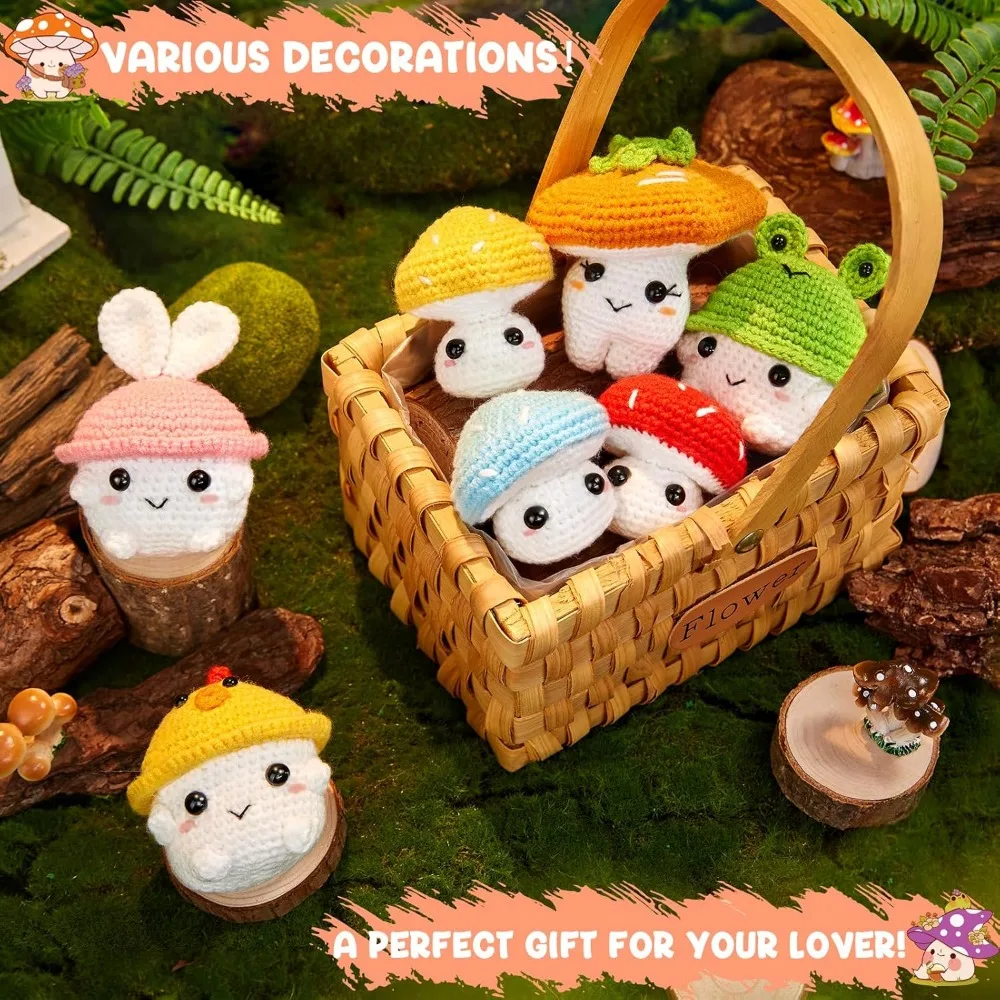 مجموعة كروشيه للمبتدئين، مجموعات كروشيه للبالغين أميجورومي كرافت الحياكة مجموعات كروشيه مع توت فيديو خطوة بخطوة #4