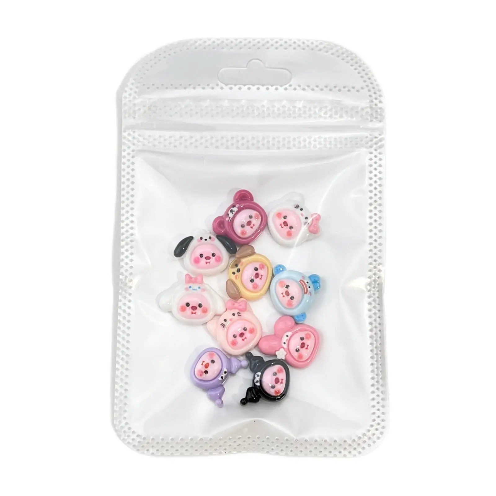 20 Stück Miniso Loopy Cartoon Nagel Charms für DIY Nagelherstellung Kawaii süße Harz Nail Art Dekoration