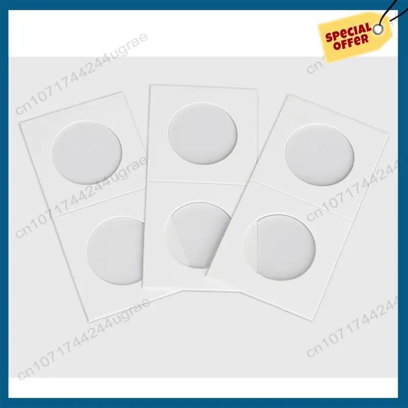 -A15I 50 Uds. Portamonedas cuadrados de cartón, suministros para monedas, colección de álbumes de monedas, soportes para monedas con sello de faro, funda de almacenamiento