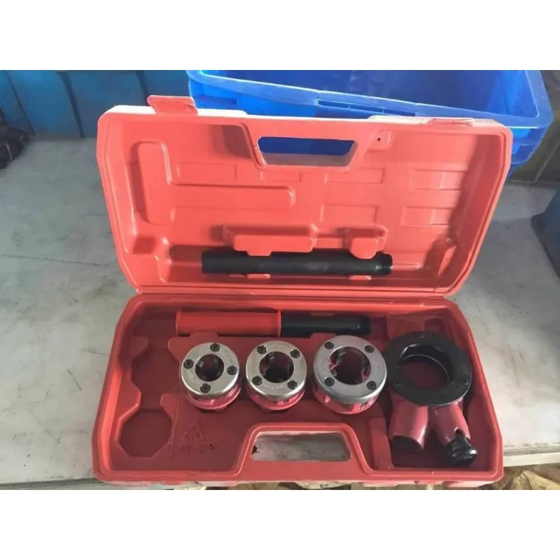 Herramienta Manual de roscado de tubos de grado Industrial con 3 troqueles, herramientas manuales para tubos de 1 1/4 "-2", soporte personalizado OEM y ODM