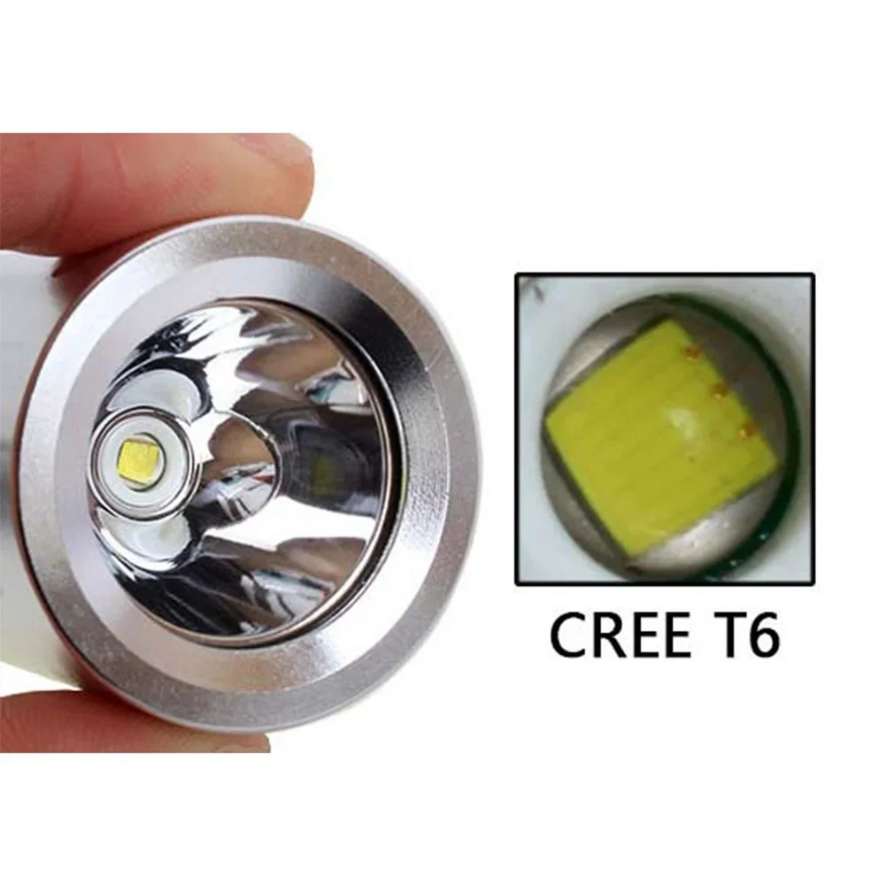 

LED Flashlight for Underwater Diving IPX8 Certified Waterproof 100m Depth Aluminum ABS Material 120mm Long Green Light