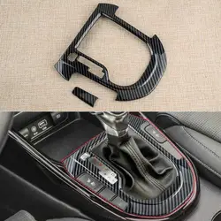 1 Set Car Black Carbon Fiber Style Gear Shift Panel Cover Trim Frame Plastic Fit For KIA Forte Cerato K3 2019 2020