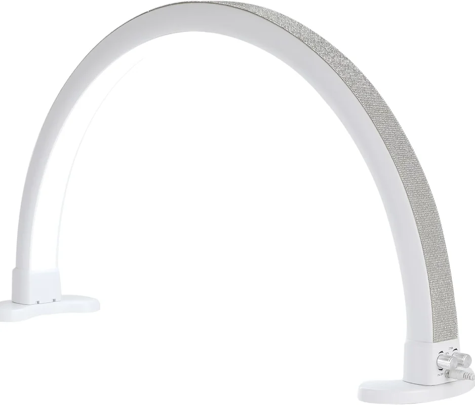 Lampada per unghie da tavolo a mezzaluna con lampada per ciglia a forma di U con diamante Lampade da tavolo portatili per salone di bellezza per salone di tatuaggi per unghie