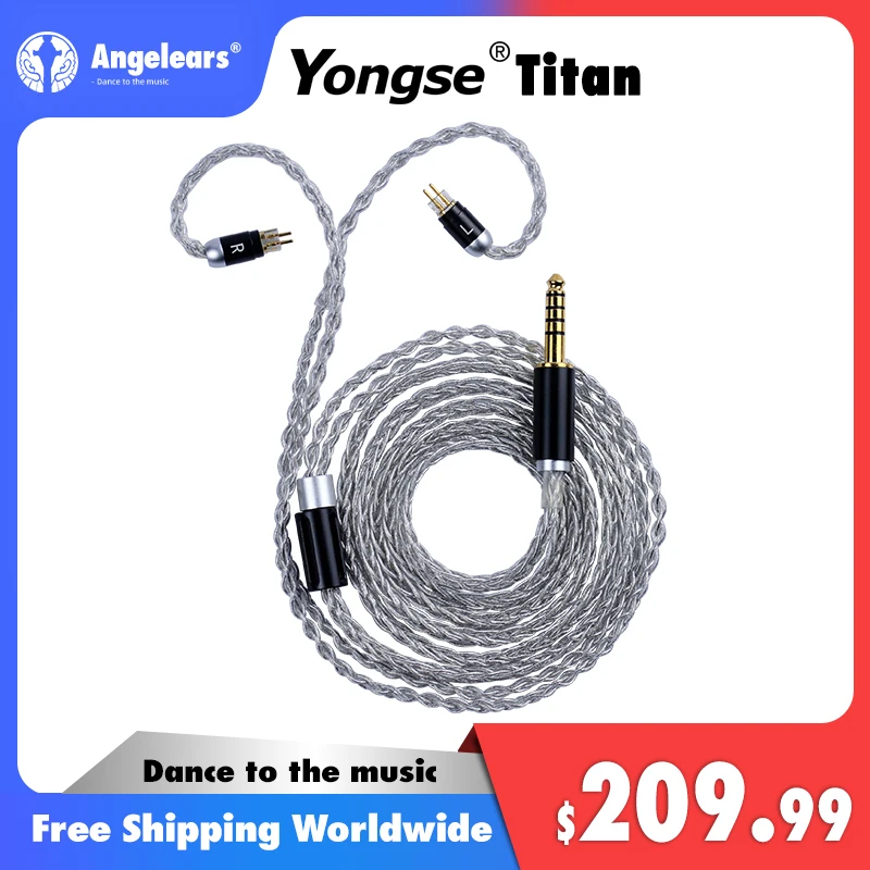 

Yongse Titan 8 Core HiFi Earphone Cable Silver Palladium Plating 3.5/2.5/4.4mm MMCX/0.78 2Pin For 7HZ Zero KATO Aria S12 Audio