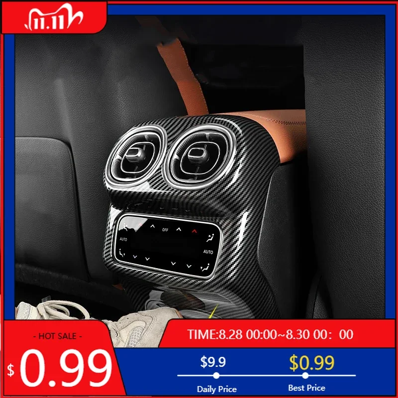 

Interior Stickers Car Rear Anti-Kick Panel Air Conditioner Outlet Vent Cover Trim For Mercedes Benz GLC Class X254 2023 2024 Acc