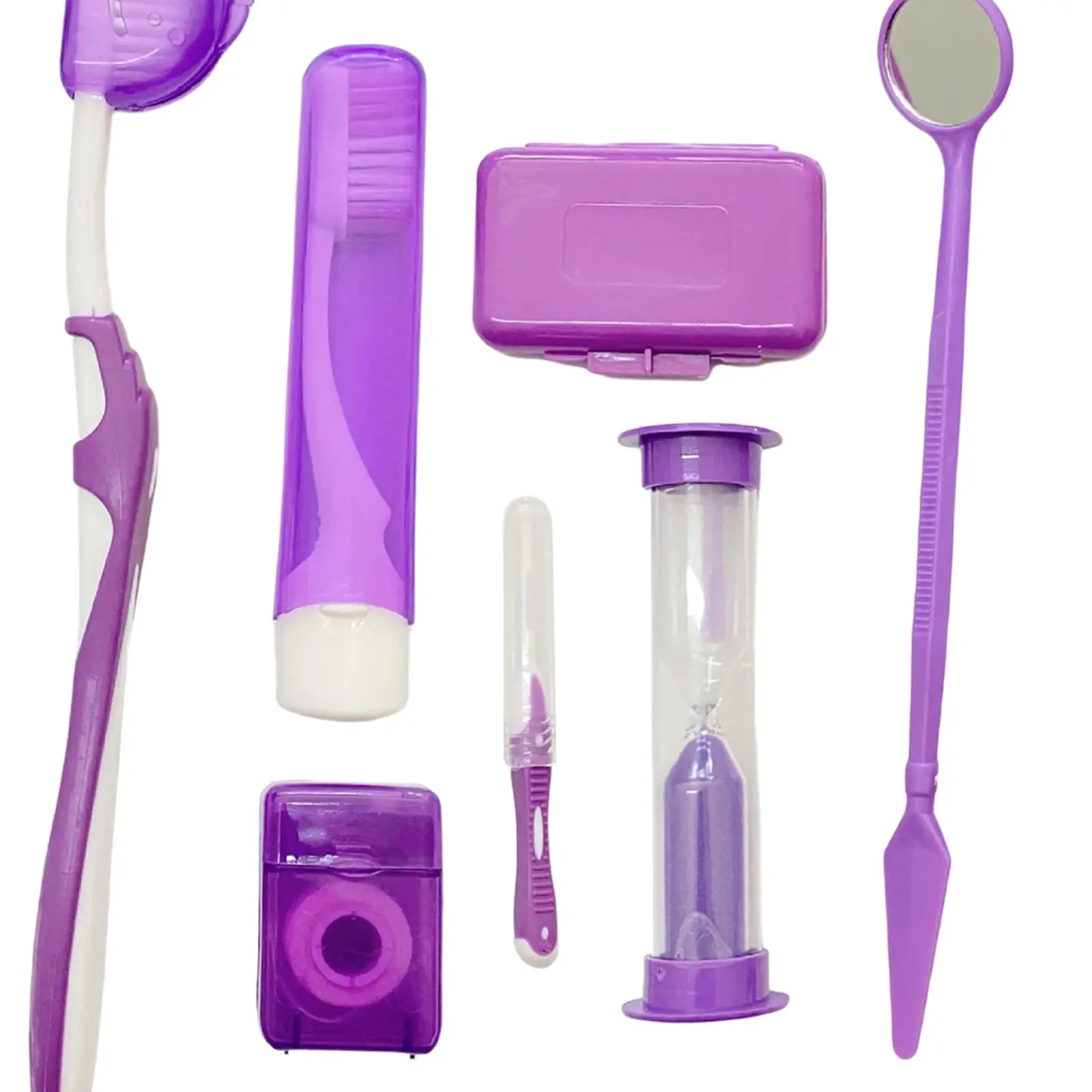 Kits de ortodoncia para el cuidado bucal, cepillo de cera protector, hilo dental, 8 piezas