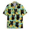 3D Print Casual Short Sleeve Shirts For Men - Funny Raccoon Hawaiian Shirt