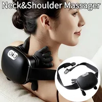 Masajeador eléctrico de hombros y cuello 4D, 3 modos de calefacción biónica, masajeador de cuello y hombros, masajeador relajante para aliviar los músculos del cuerpo