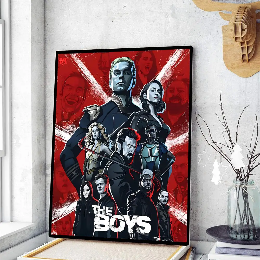 The Boys Anime Whitepaper Poster Fancy Wall Sticker for Living Room Bar Decoration Decor Art Wall Stickers Aesthetic Painting