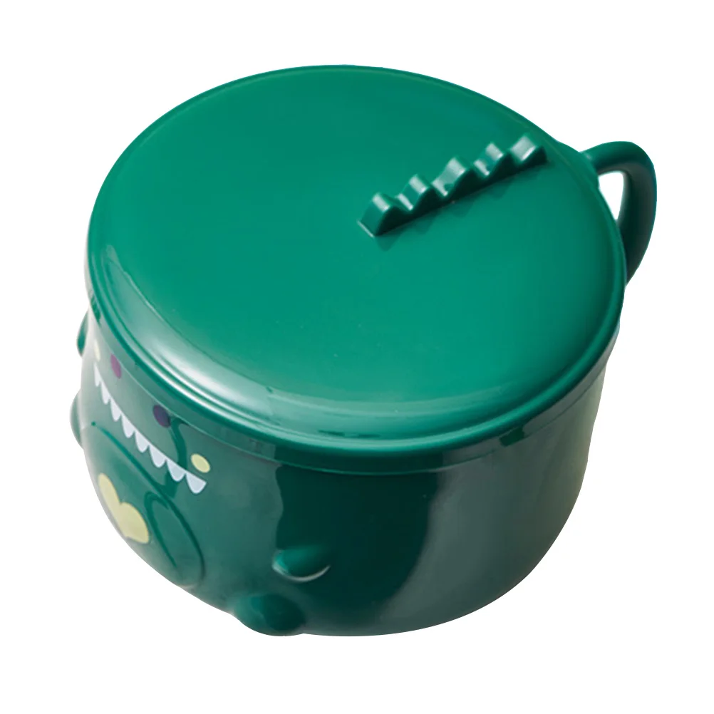 

1pc Stainless Steel Dinosaur Bowl Large Capacity Food Container With Lid Soup Rice Noodle Bowl Kitchen Utensil Portable Lunch