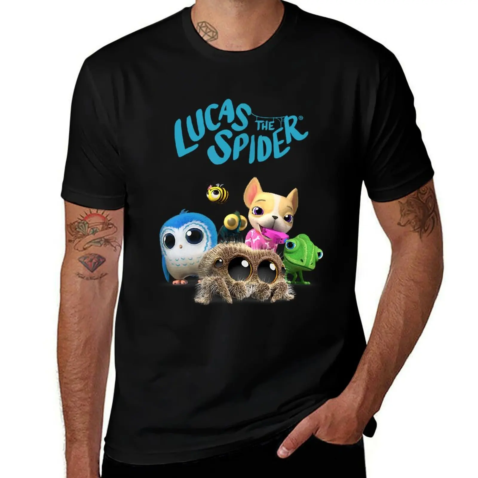 

Lucas the Spider & Friends T-Shirt, Jumping Spider Shirt, Spider Shirt, Lover Gift T-Shirt man t shirts cotton T-Shirt