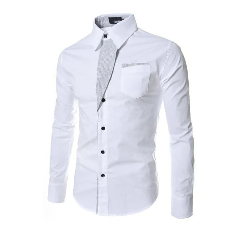 1pcs Men Long Sleeve Shirt Man Solid Color Thin Business Shirt Male Fashion Classic Basic Casual Shirt Coat Men's Slim Top M-3XL