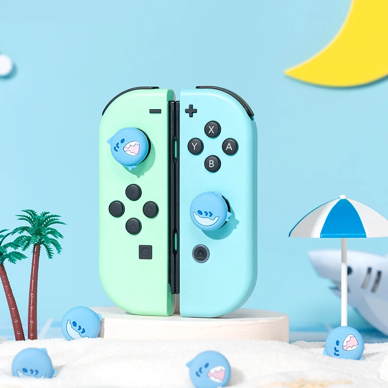 Capa protetora de joystick para nintendo switch, capa de joystick fofa de desenhos animados para controle de videogame ns lite, acessórios