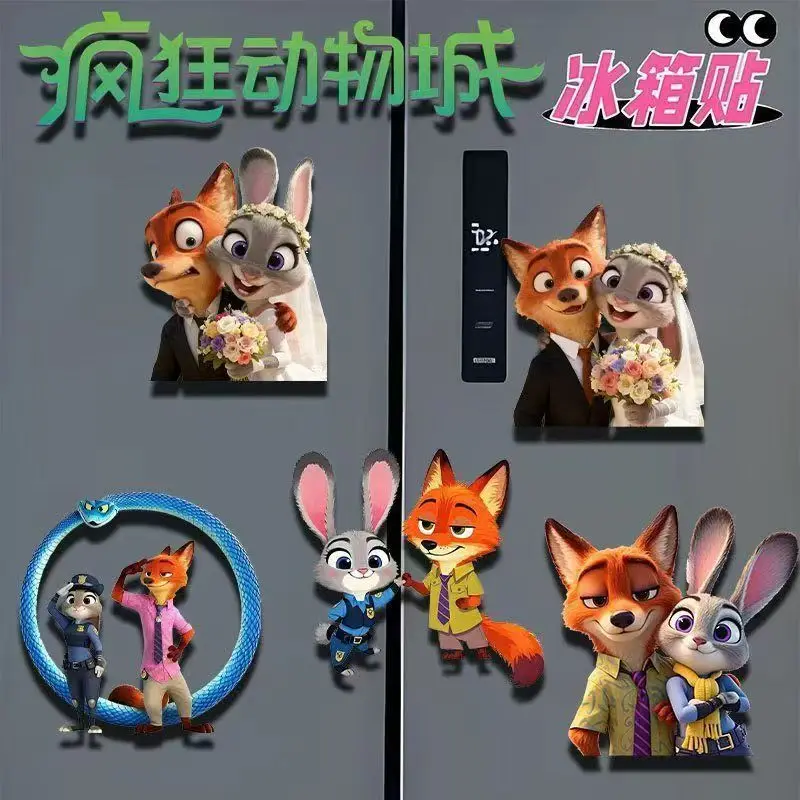 

Zootopia акриловый магнитный мультяшный ледяной декор, высокое качество, модный креативный хороший драматический магнит на холодильник