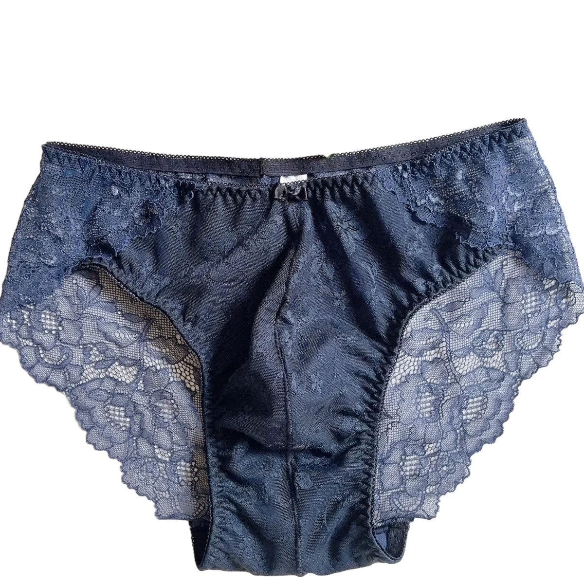 Man Lace Black Solid Color Panty Brefs LGBQT BF Gift Harajuku