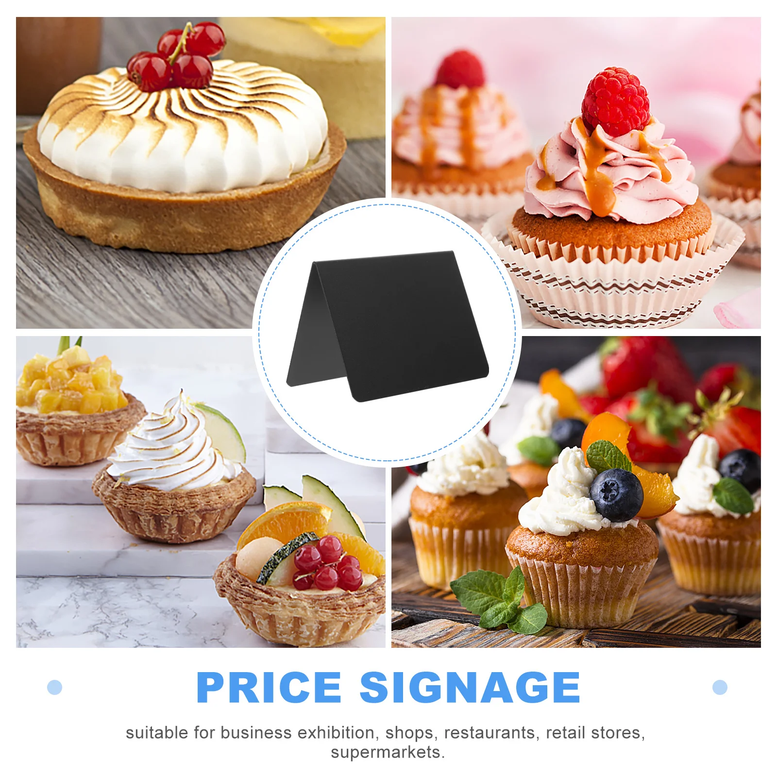 

1Set Handwritten Price Board Plastic Desktop Chalkboard Sign with Sturdy Base for Shop Restaurant Store Message Notice