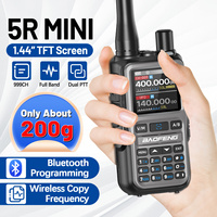 BAOFENG UV-5R Mini Walkie Talkie Full Band Bluetooth Programming Wireless Copy Frequency 999CH AM FM Type-C Long Range Ham Radio